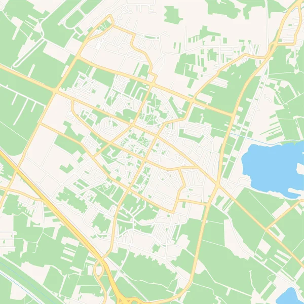 Velika Gorica, Croacia mapa imprimible — Vector de stock