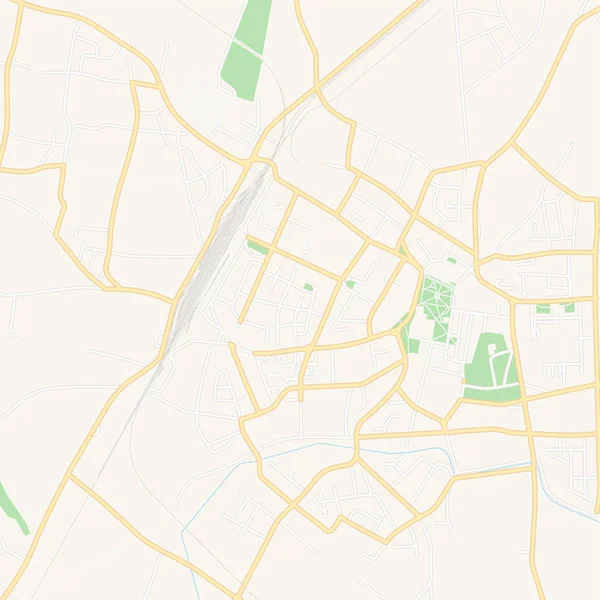 Koprivnica, Croatia utskrivbar karta — Stock vektor