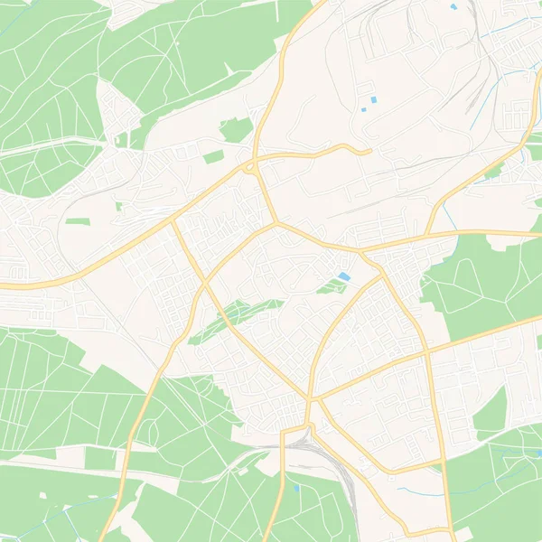 Kladno, Chequia mapa imprimible — Vector de stock