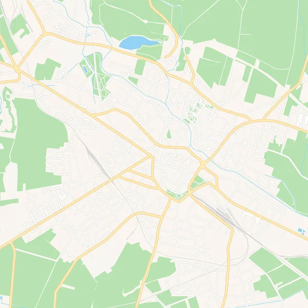 Opawa, Czechy do druku map — Wektor stockowy