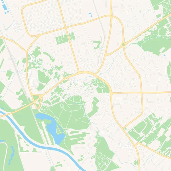 KARVINA, Çekya yazdırılabilir harita — Stok Vektör