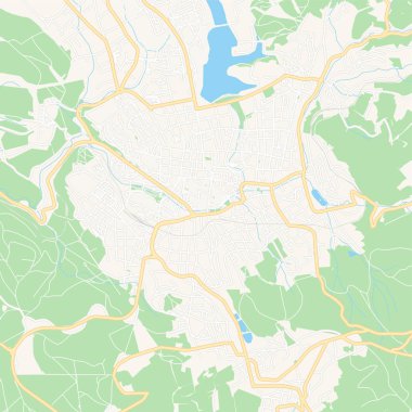 Jablonec nad Nisou, Çek basılabilir harita
