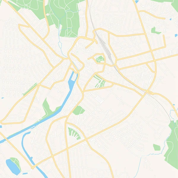 Naestved, Dinamarca mapa imprimible — Vector de stock