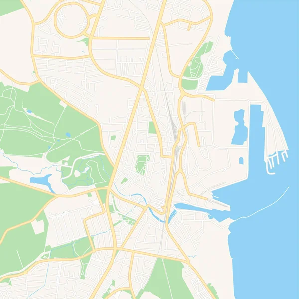 Виртуальная карта Коге, Дания — стоковый вектор