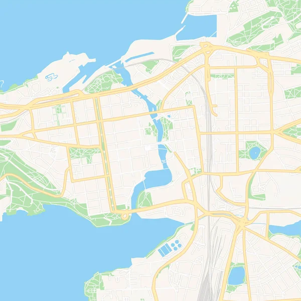 Tampere, Finlandia mapa imprimible — Vector de stock
