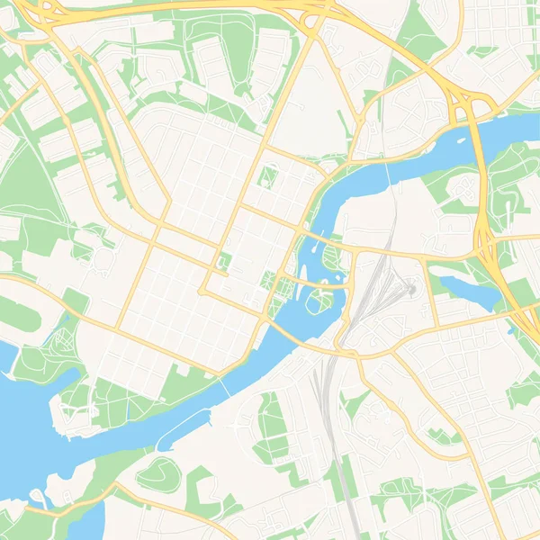 Joensuu, Finnország-nyomtatható Térkép — Stock Vector