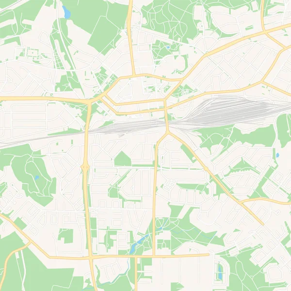 Kouvola, Finlandiya yazdırılabilir harita — Stok Vektör