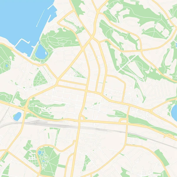 Lahti, Finlandia mapa imprimible — Vector de stock