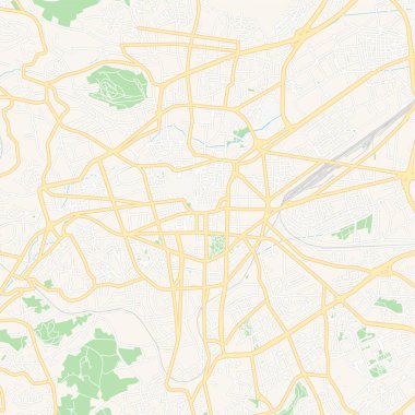 Clermont-Ferrand, Fransa yazdırılabilir harita