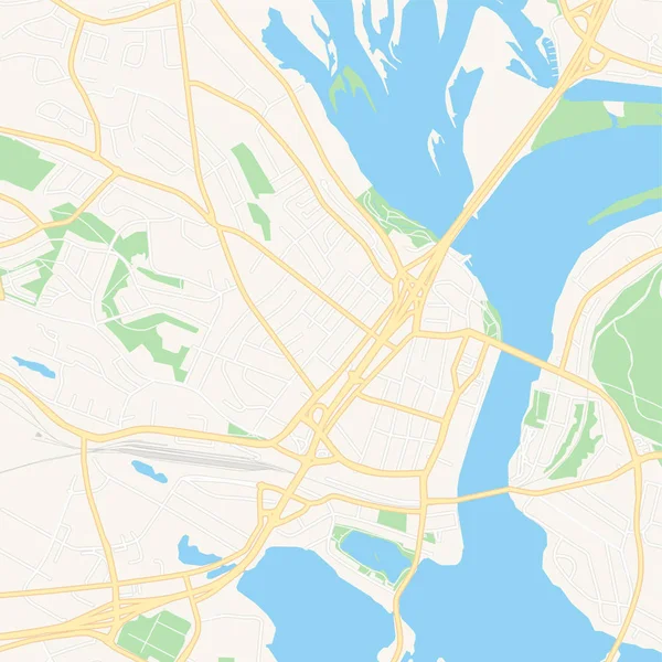 ロヴァニエミ (フィンランド) 印刷可能な地図 — ストックベクタ