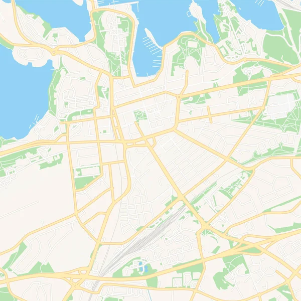 Lappeenranta, Finland printable map — Stock Vector
