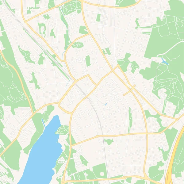 Jarvenpaa, Finlandia mapa imprimible — Archivo Imágenes Vectoriales