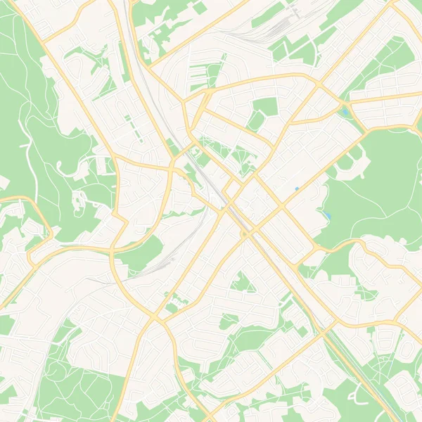 Hyvinkaa, Finsko – Tisknutelná mapa — Stockový vektor