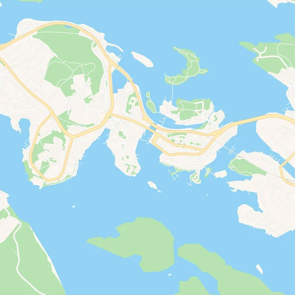 Savonlinna, Finlandia mapa imprimible — Vector de stock