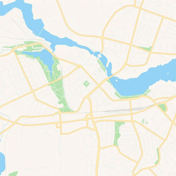 Kajaani, Finlandiya yazdırılabilir harita — Stok Vektör