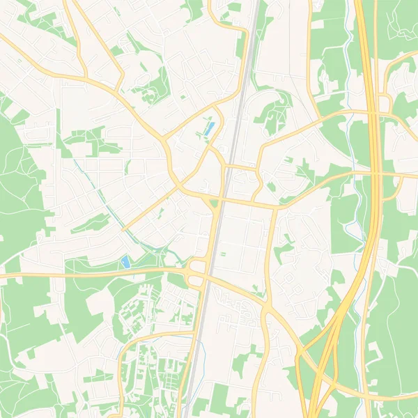 Kerava, Finland afdrukbare kaart — Stockvector