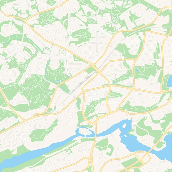 ノキア, フィンランド印刷可能な地図 — ストックベクタ