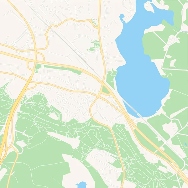 Ylojarvi, Finlandiya yazdırılabilir harita — Stok Vektör