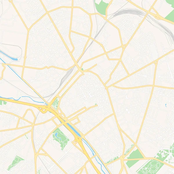 Reims, Francia mapa imprimible — Archivo Imágenes Vectoriales