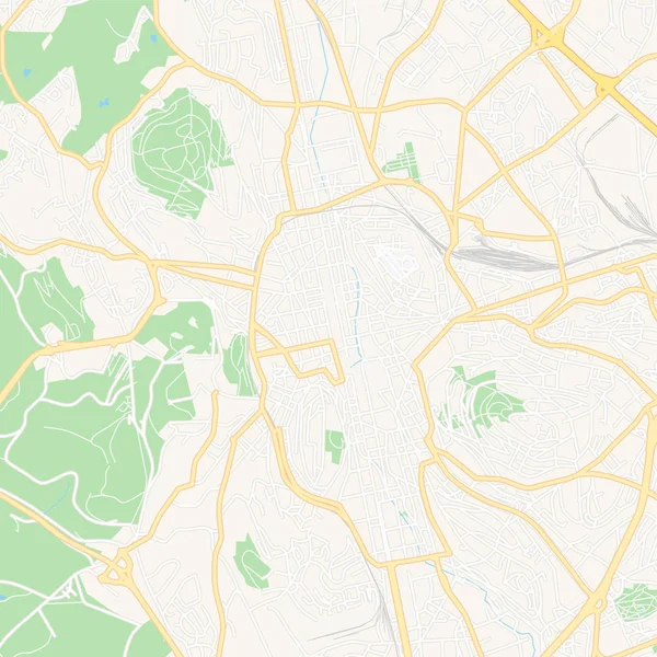 サン・エティエンヌ (フランス) 印刷可能地図 — ストックベクタ