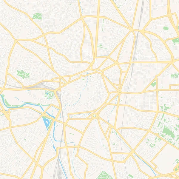 Dijon, Francja mapa do druku — Wektor stockowy