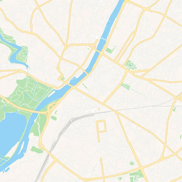 Angers, Francie Tisknutelná mapa — Stockový vektor