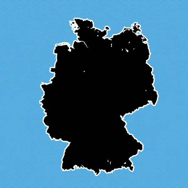 Tyskland karta som ö — Stock vektor