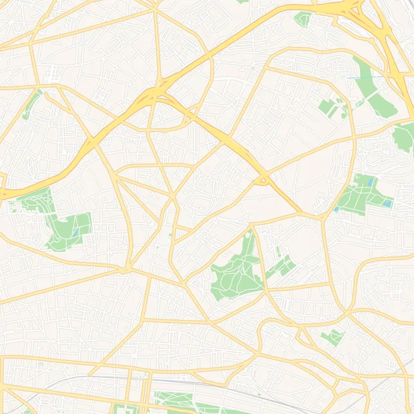Виртуальная карта Монтрёй, Франция — стоковый вектор