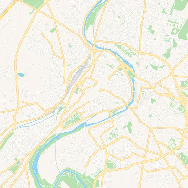 Poitiers, Francia mapa imprimible — Vector de stock