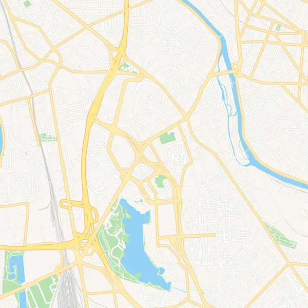 Creteil, Francie Tisknutelná mapa — Stockový vektor