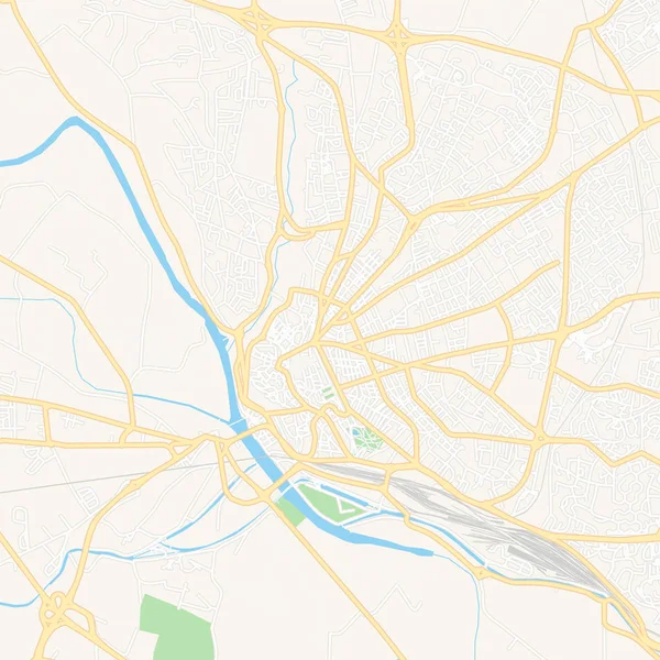 Beziers, Francie Tisknutelná mapa — Stockový vektor