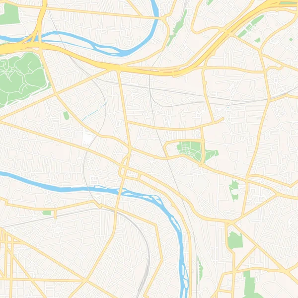 Champigny-sur-Marne, Francia mapa imprimible — Vector de stock