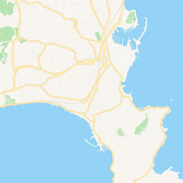 Antibes, Francia mapa imprimible — Vector de stock