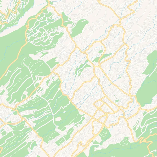 Le Tampon, Frankrijk afdrukbare kaart — Stockvector