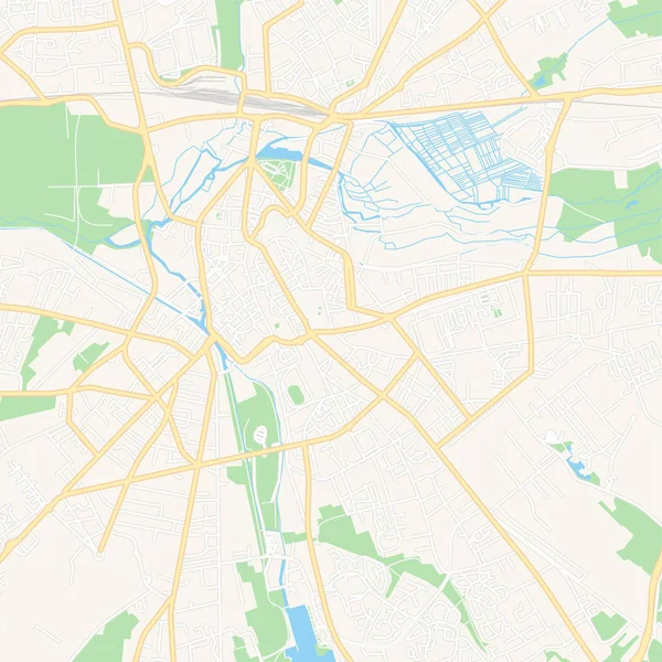 Bourges, França mapa para impressão —  Vetores de Stock