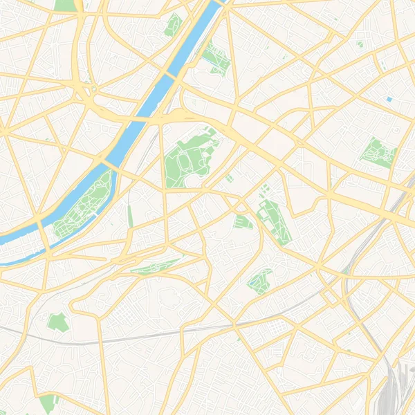 Issy-les-Moulineaux, Francia mapa imprimible — Vector de stock