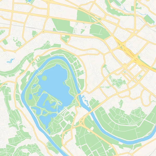 Виртуальная карта Сержи, Франция — стоковый вектор