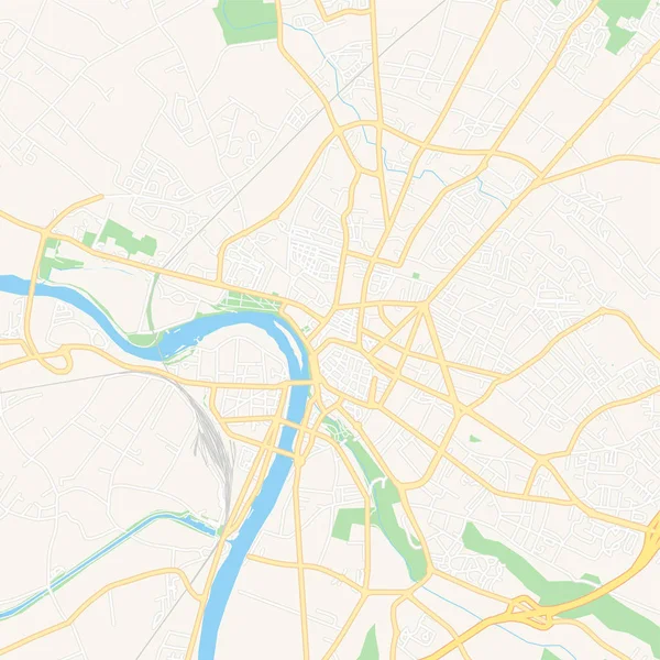 Montauban, France printable map — Stock Vector