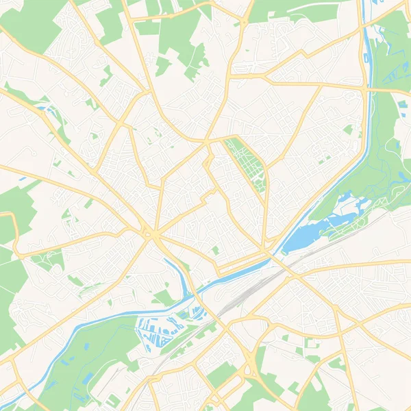 Saint-Quentin, França mapa para impressão — Vetor de Stock