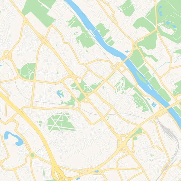 EVRY, Франція, карта для друку — стоковий вектор
