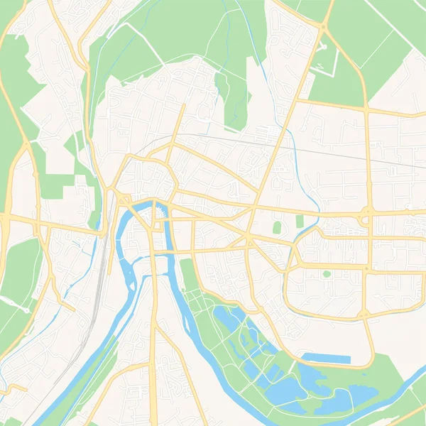 Meaux, Frankrike utskrivbar karta — Stock vektor
