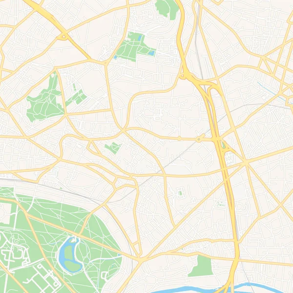 Fontenay-sous-Bois, Francie Tisknutelná mapa — Stockový vektor