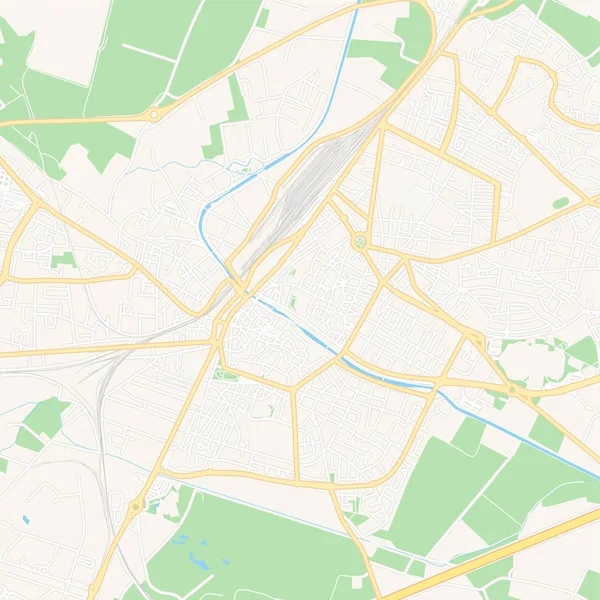 ナルボンヌ, フランス 印刷可能な地図 — ストックベクタ