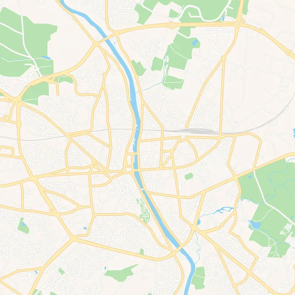 Laval, France carte imprimable — Image vectorielle