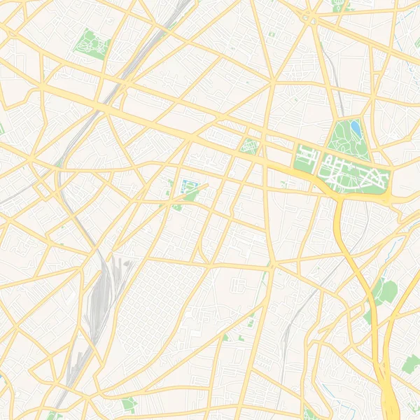Виртуальная карта Монруж, Франция — стоковый вектор