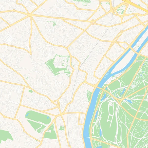 Suresnes, Francia mapa imprimible — Vector de stock
