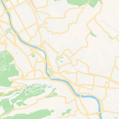 Tiflis, Gürcistan yazdırılabilir harita