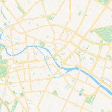 Berlin, Almanya yazdırılabilir harita