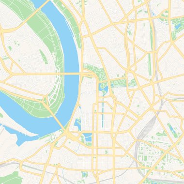 Düsseldorf, Almanya yazdırılabilir harita