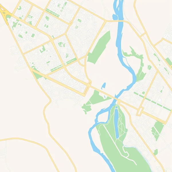 Rustavi, Georgia mappa stampabile — Vettoriale Stock